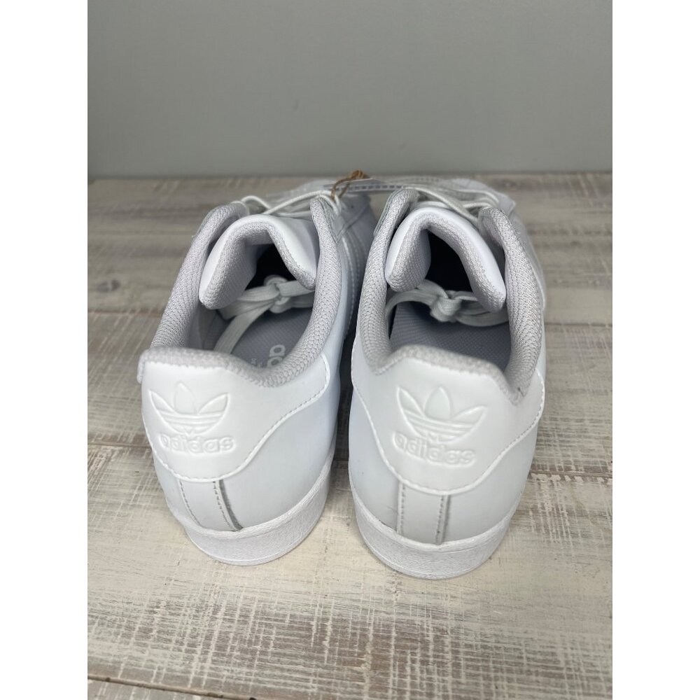 Adidas Superstar White Leather Unixes Sneaker Men's Size 6.5 Women 8 - Picture 3 of 14